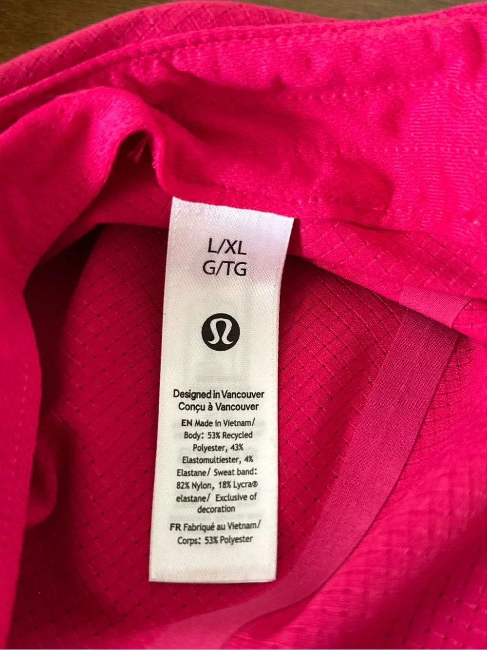 lululemon athletica Hot Pink Active Top L/XL